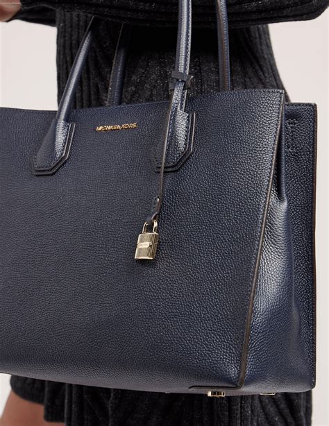 michael kors blue tote handbag|michael kors navy blue handbags.